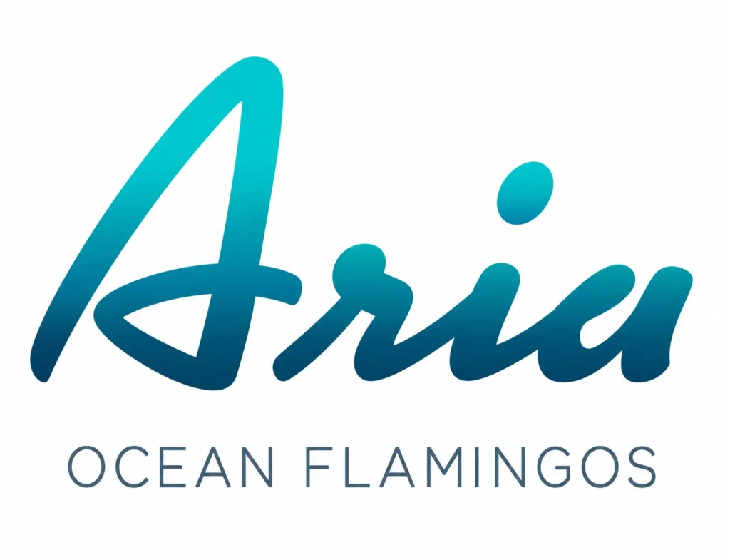Logotipo Aria Ocean Flamingos restaurado